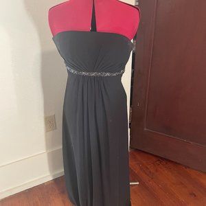 Black Chiffon Evening Gown